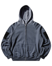 Load image into Gallery viewer, DIARY BLUE GARMENT DYE THERMAL LINED TACTICAL ZIP HOODIE