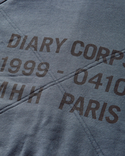 Load image into Gallery viewer, DIARY BLUE GARMENT DYE THERMAL LINED TACTICAL ZIP HOODIE