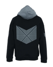 Load image into Gallery viewer, DIARY BLACK ARC LOGO CONSTRUCTED HEAVYWEIGHT FLEECE ZIP HOODIE
