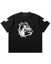 Load image into Gallery viewer, DIARY BLACK BULLDOG CONSTRUCTED T-SHIRT
