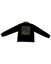 Load image into Gallery viewer, DIARY BLACK CONSTRUCTED GRAPHIC RUGBY WITH CAMO RIPSTOP COLLAR
