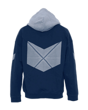 Load image into Gallery viewer, DIARY BLACK ARC LOGO CONSTRUCTED HEAVYWEIGHT FLEECE ZIP HOODIE

