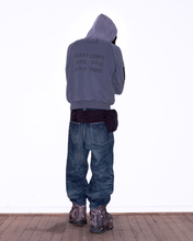 Load image into Gallery viewer, DIARY BLUE GARMENT DYE THERMAL LINED TACTICAL ZIP HOODIE
