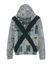 Load image into Gallery viewer, DIARY CAMO CONSTRUCTED FRENCH TERRY RAGLAN ZIP HOODIE
