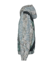 Load image into Gallery viewer, DIARY CAMO CONSTRUCTED FRENCH TERRY RAGLAN ZIP HOODIE
