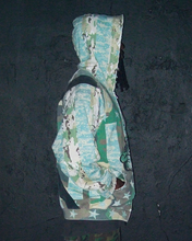 Load image into Gallery viewer, DIARY CAMO CONSTRUCTED FRENCH TERRY RAGLAN ZIP HOODIE
