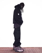 Load image into Gallery viewer, DIARY CORPS BLACK CONSTRUCTED HEAVYWEIGHT FLEECE PULLOVER HOODIE
