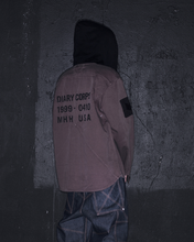 Load image into Gallery viewer, DIARY HEAVYWEIGHT COTTON TWILL HOODED OVERSHIRT
