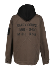 Load image into Gallery viewer, DIARY HEAVYWEIGHT COTTON TWILL HOODED OVERSHIRT
