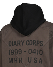 Load image into Gallery viewer, DIARY HEAVYWEIGHT COTTON TWILL HOODED OVERSHIRT

