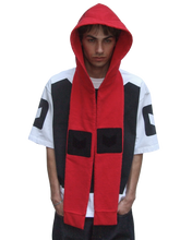 Load image into Gallery viewer, DIARY RED BULLDOG HOODED SCARF
