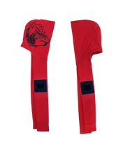 Load image into Gallery viewer, DIARY RED BULLDOG HOODED SCARF
