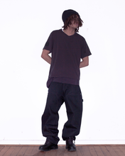 Load image into Gallery viewer, DIARY 'UPTOWN' RAW BLACK JAPANESE DENIM DOUBLE KNEE
