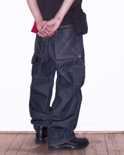 Load image into Gallery viewer, DIARY 'UPTOWN' RAW BLUE JAPANESE DENIM DOUBLE KNEE
