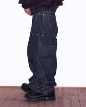 Load image into Gallery viewer, DIARY 'UPTOWN' RAW BLUE JAPANESE DENIM DOUBLE KNEE
